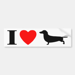 I Love Dachshunds Bumpersticker