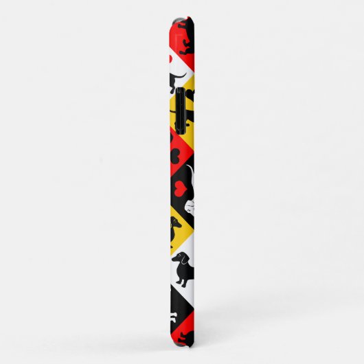 I Love Dachshunds Cute Doxie Pattern Case-Mate iPhone Case (Achterkant/rechts)
