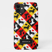 I Love Dachshunds Cute Doxie Pattern Case-Mate iPhone Case (Achterkant)