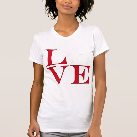 I Love Dachshunds - Dark Colour T-shirt (Voorkant)