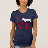 I Love Dachshunds - Dark Colour T-shirt (Voorkant)