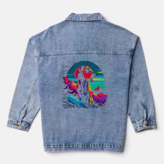 I Love Dachshunds Denim Jacket (Achterkant)