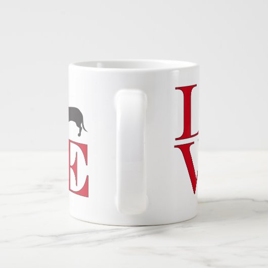 I Love Dachshunds Grote Koffiekop (Achterkant)