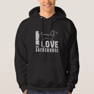 I Love Dachshunds Hoodie