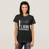 I Love Dachshunds T-shirt (Voorkant volledig)