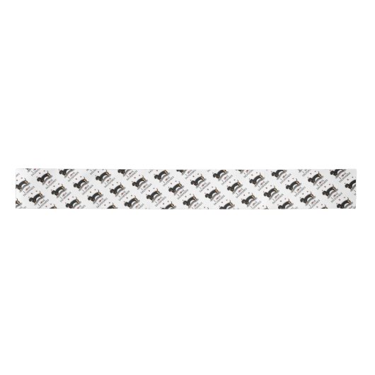 I Love Dachshunds (zwart en tan) Cute dog Satijnen Lint (Voorkant)