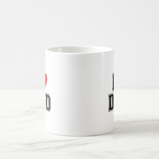 I Love Dad Coffee Mok - Minimalistisch cadeau voor (Center)