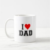 I Love Dad Coffee Mok - Minimalistisch cadeau voor (Links)