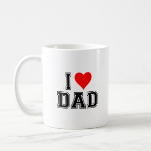I Love Dad Coffee Mok - Minimalistisch cadeau voor