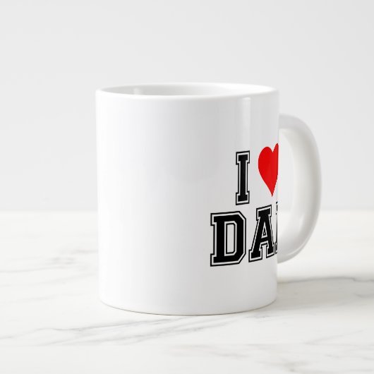 I Love Dad Coffee Mok - Minimalistisch cadeau voor (Voorkant rechts)