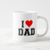 I Love Dad Coffee Mok - Minimalistisch cadeau voor (Rechts)