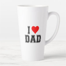 I Love Dad Coffee Mok - Minimalistisch cadeau voor