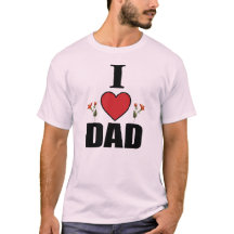 I Love Dad Sleeveless T-shirts Gift voor Vaderdag