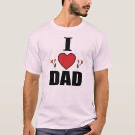 I Love Dad Sleeveless T-shirts Gift voor Vaderdag