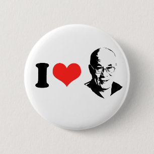 I Love Dalai Lama Ronde Button 5,7 Cm