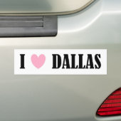 I Love Dallas Bumpersticker (Op auto)