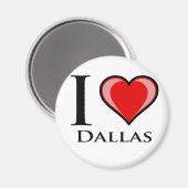 I Love Dallas Magneet (Voorkant / Achterkant)