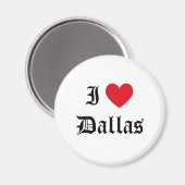 I Love Dallas Magneet (Voorkant / Achterkant)