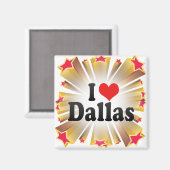 I Love Dallas Magneet (Voorkant / Achterkant)