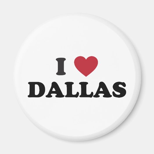 I Love Dallas Texas Magneet (Voorkant)
