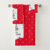 I Love Dalmatians (black 1) Hearts Fun Bad Handdoek (Insitu)