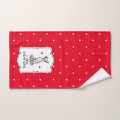 I Love Dalmatians (black 1) Hearts Fun Bad Handdoek (Handdoek)