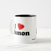 I Love Damon Tweekleurige Koffiemok (Voorkant links)