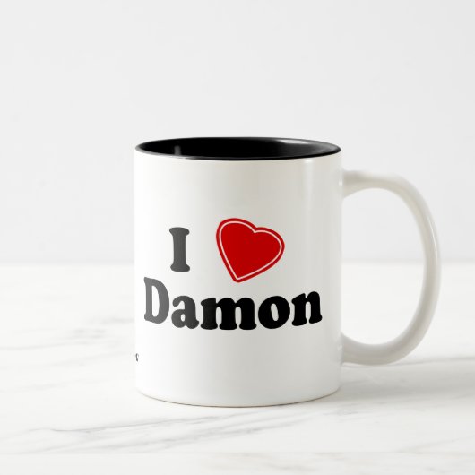 I Love Damon Tweekleurige Koffiemok (Rechts)