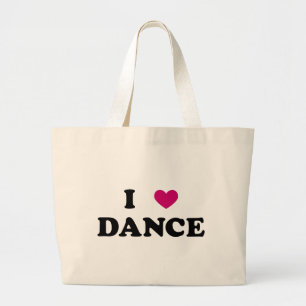I Love Dance Bag Grote Tote Bag