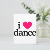 I Love Dance Briefkaart (Staand voorkant)