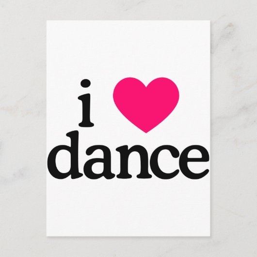 I Love Dance Briefkaart (Voorkant)