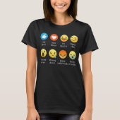 I Love DANCE Emoticon (emoji) (White Font) T-shirt (Voorkant)