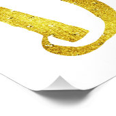 I Love Dance Gold Faux Folie Metallic Quote Poster (Hoek)