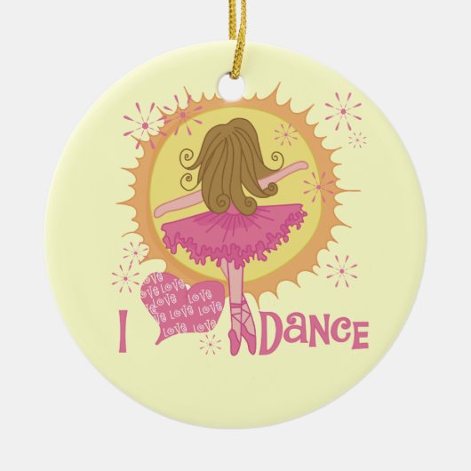 I Love Dance Keramisch Ornament (Voorkant)