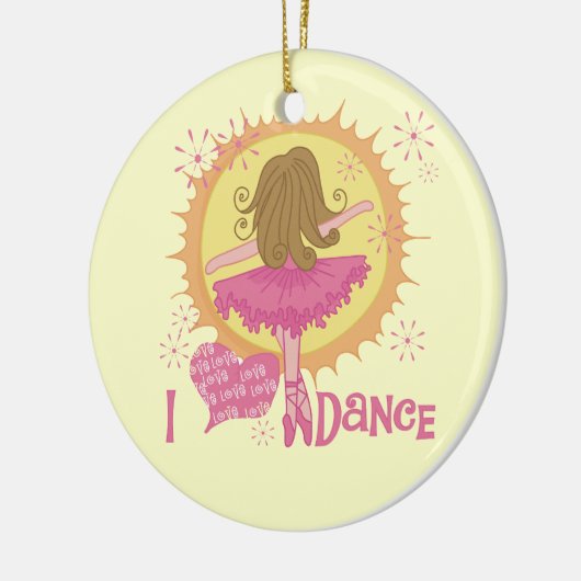 I Love Dance Keramisch Ornament (Links)