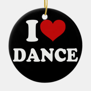 I Love Dance Keramisch Ornament