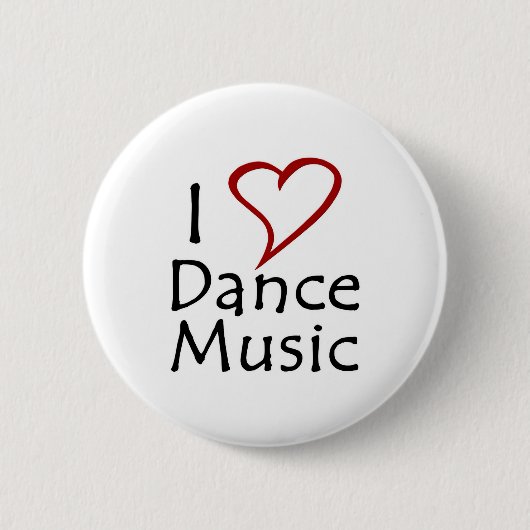 I Love Dance Music Ronde Button 5,7 Cm (Voorkant)