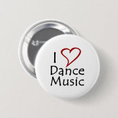 I Love Dance Music Ronde Button 5,7 Cm (Voorkant /achterkant)