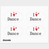 I Love Dance Ovale Sticker (Vel)