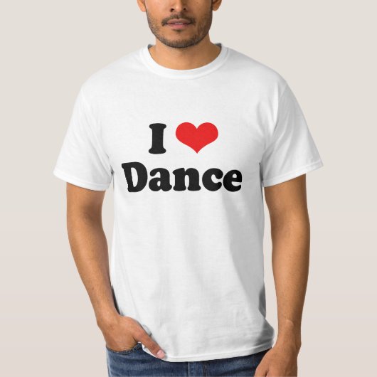 I Love Dance Tshirt (Voorkant)