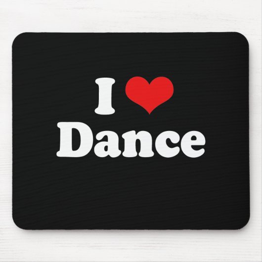 I Love Dance Tshirt Muismat (Voorkant)
