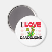 I Love Dandelions Magneet (Voorkant / Achterkant)