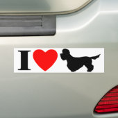I Love Dandie Dinmont Terriers Bumpersticker (Op auto)