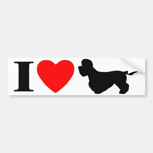 I Love Dandie Dinmont Terriers Bumpersticker (Voorkant)