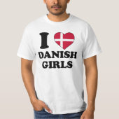 I love Danish Girls T-shirt (Voorkant)