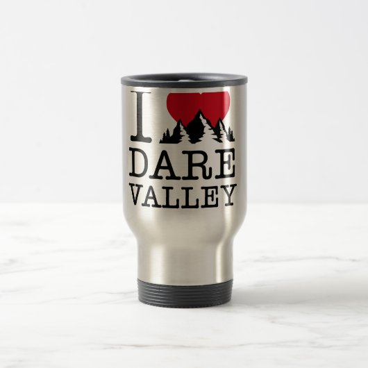 "I Love Dare Valley" Travel Mug Reisbeker (Center)