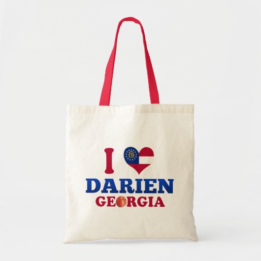 I Love Darien, Georgia Tote Bag (Voorkant)