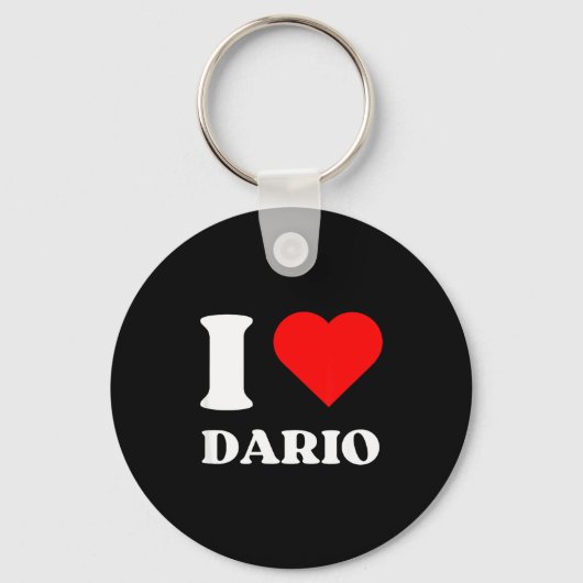 I Love Dario I Heart Dario Name Y2k Valentines Day Sleutelhanger (Voorkant)