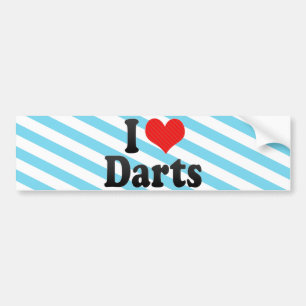 I Love Darts Bumpersticker
