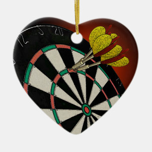 I Love Darts Keramisch Ornament